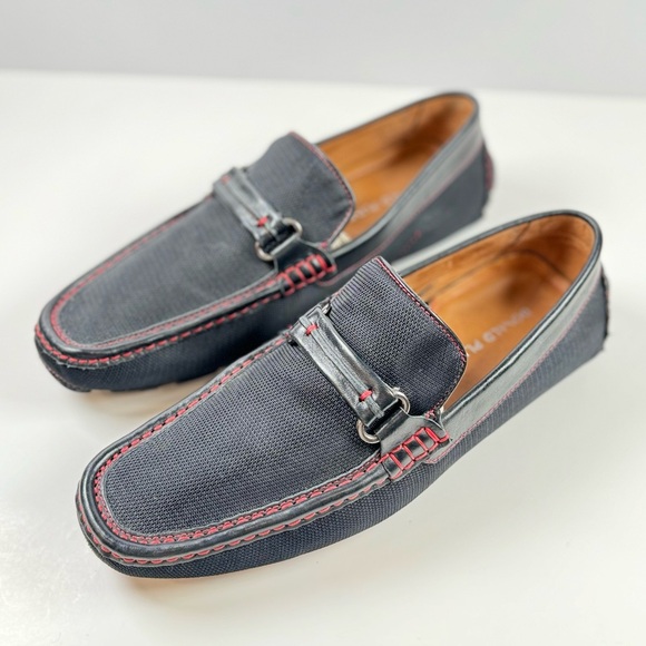 Donald Pliner Donnie 2 Embossed Bit Driver (Men) In Black Size 8M - Picture 1 of 8